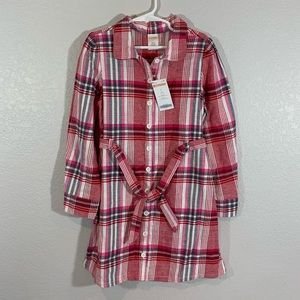 Gymboree plaid dress belted size 7 medium